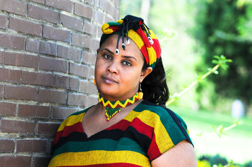African girl with Ethiopian costume