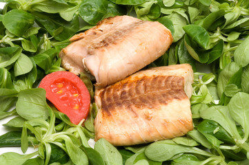 Gebratenes Lachsfilet