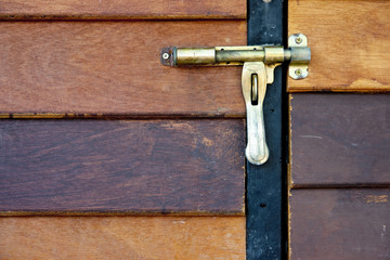 Wooden door in vintage style