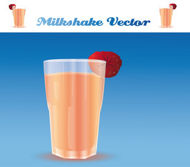 milkshake, verre de crème glacé vectoriel