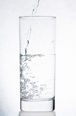 Bubbles in the water.