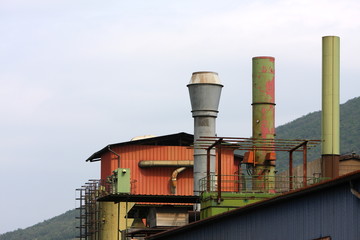 Obraz premium camini di una fabbrica