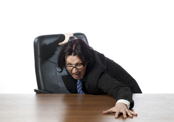 jeune femme business agitée ennuis
