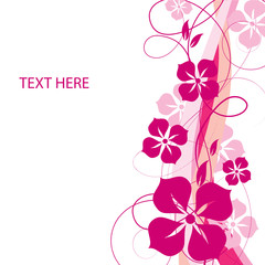 Abstract flowers background with place for your text
