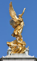 Golden angel memorial statue London