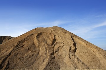 brown construction sand quarry mound