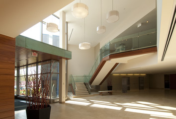 lobby in a modern building