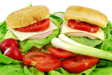 sandwich and salad