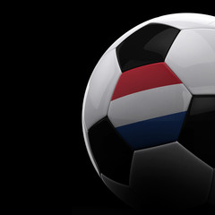 Fototapeta premium Dutch soccer ball over black background