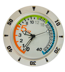 concept time clock isolated on white background