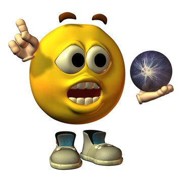 Smilie mit der Zauberkugel