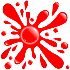 Red blot isolated on the white background vector eps10