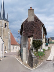 Fototapeta na wymiar Saint-Fargeau en puisaye