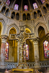 Fototapeta na wymiar Cathedral Notre-Dame interior, Lausanne, Switzerland