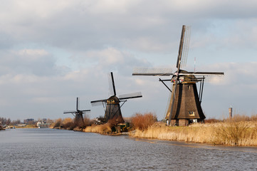 Windmills on a Warm Winter Evening