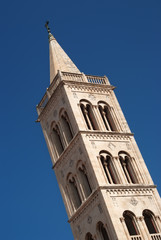 Obraz premium Tower of the St. Donatus church, Zadar, Croatia