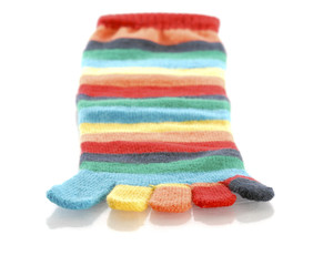 colorful toe sock
