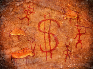 Naklejka premium prehistoric paint