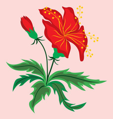Flower background. Vector illustration.