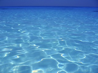 Fototapeta na wymiar Caribbean sea blue turquoise water in Cancun