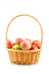 Ripe apples in a basket