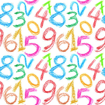 Crayon numbers seamless