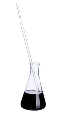 chemistry glass flask and pipette