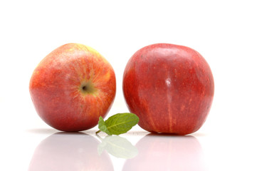 Fototapeta na wymiar Zwei rote Äpfel