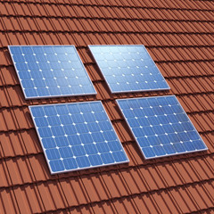 3d solar panels on roof