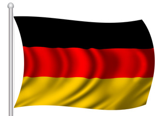 Deutschland-Flagge an Fahnenmast