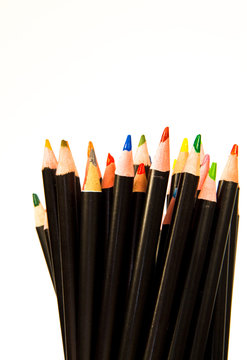 Colourful watercolour pencils