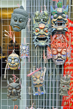 Beijing Liulichang shopping street,carved monsters,