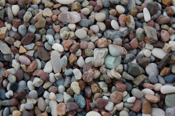pebbles near sea