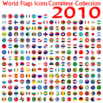 world flags icons collection