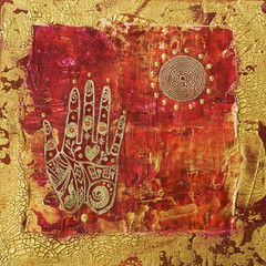 Collage mit Hand