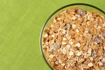Muesli in bowl