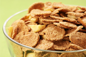 Cereal in bowl close-up