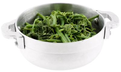 fricassée brèdes chouchou créole, fond blanc