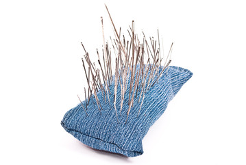 Pincushion with lot of needles