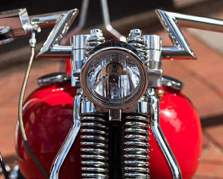 Fototapeta Beleuchtung alte Harley Davidson