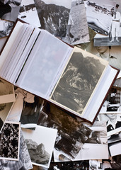 Vintage photos with album.