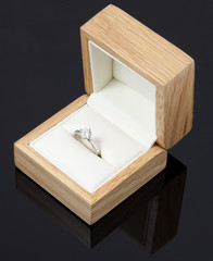 Diamond engagement ring in a box - 22241420