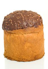 Easter cake with chocolate coating isolated