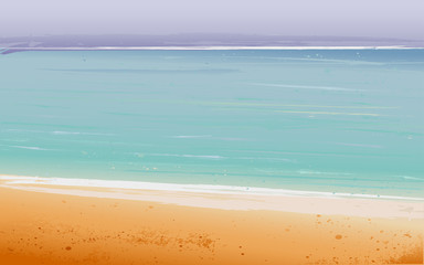 vector Summertime at the beach, sea