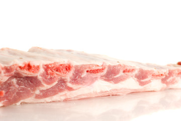 Tasty Uncooked pork ribs and meat