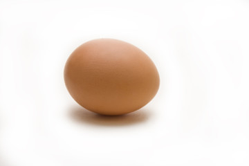 One egg isolated on white background
