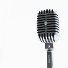 Fototapeta premium retro microphone on a white background (isolated)