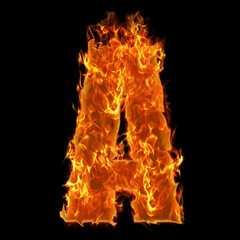 Burning Alphabet letter A