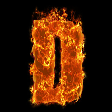 Burning Alphabet letter D