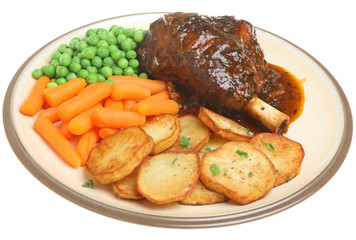 Roast Lamb Shank Dinner